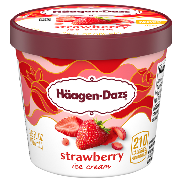 Haagen-Dazs Strawberry Ice Cream Single Serve