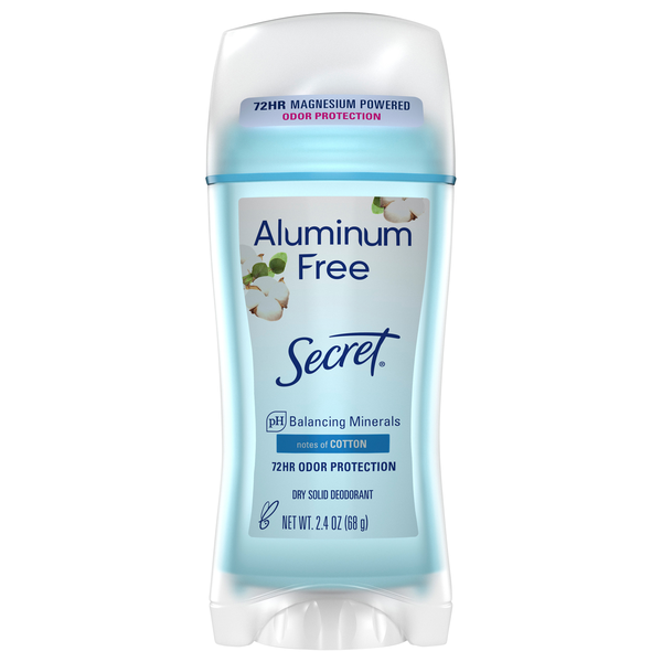Secret Notes of Cotton Aluminum Free Deodorant Dry Solid