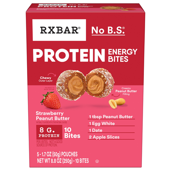 RXBAR Strawberry Peanut Butter Protein Energy Bites - 5 ct
