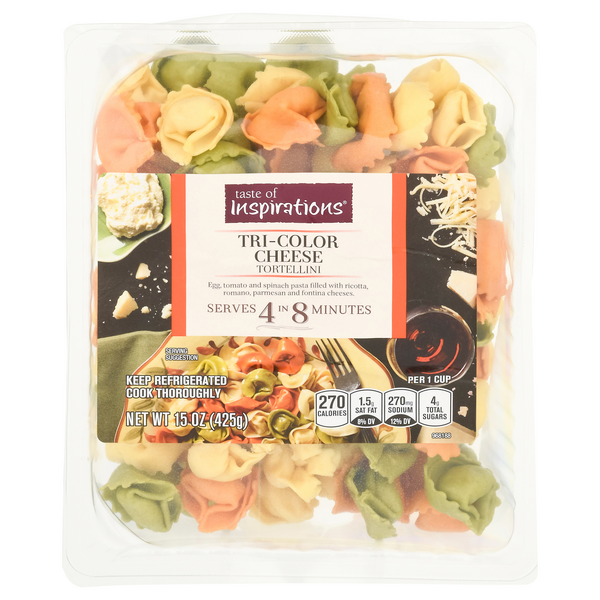 Taste of Inspirations Tri-Color Cheese Tortellini Pasta Fresh