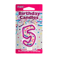 Culpitt Pink Numeral Birthday Candle #5