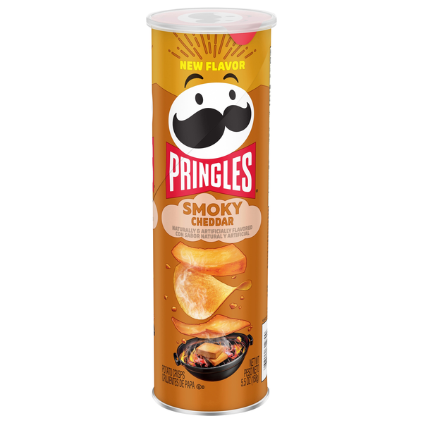Pringles Smoky Cheddar Potato Crisps Chips