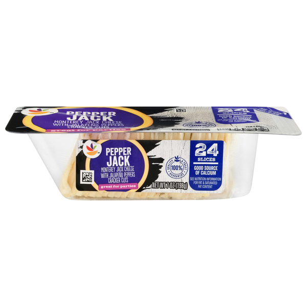 Our Brand Pepper Jack Cheese Cracker Cut Slices - 24 ct