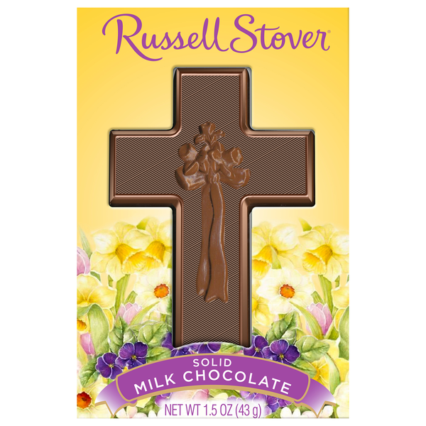 Russell Stover Solid Milk Chocolate Cross Easter Candy