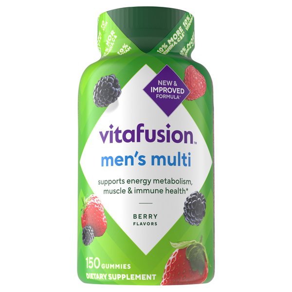 vitafusion Men's Complete Multi Vitamins for Adults Gummies Berry Flavored