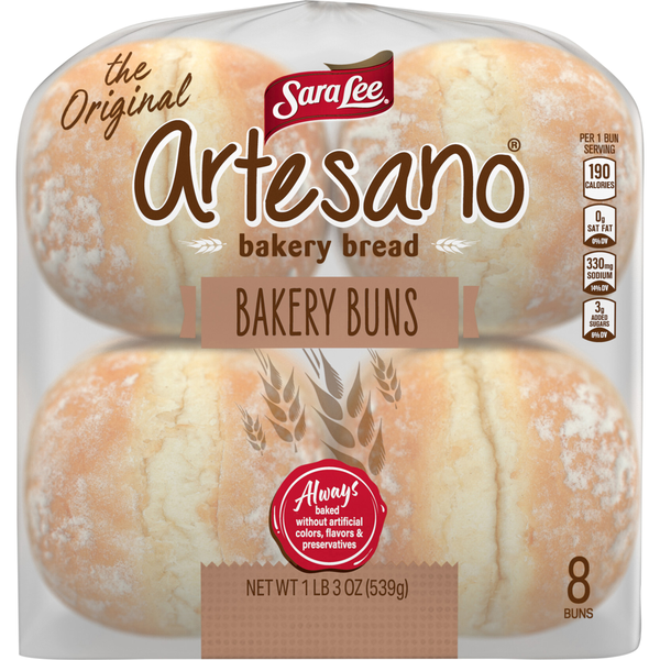 Sara Lee Artesano Bakery Buns - 8 ct