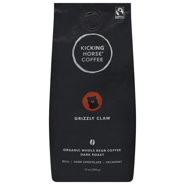 Kicking Horse Organic Grizzly Claw Dark Roast Whole Bean Coffee