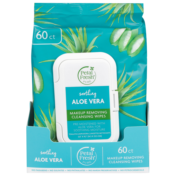 Petal Fresh Soothing Aloe Vera Makeup Removing Cleansing Wipes