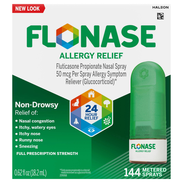 Flonase Allergy Relief Full Prescription Strength Non - 144 Metered Sprays