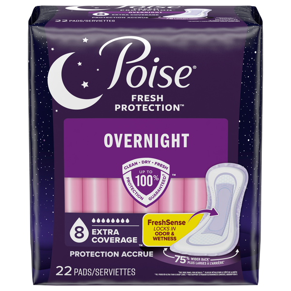 Save on Poise Fresh Protection Overnight Extra Coverage Incontinence
