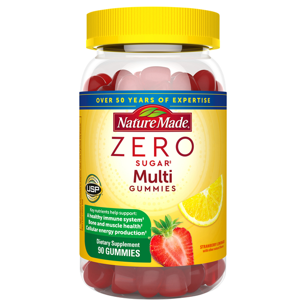 Nature Made Zero Sugar Multi Strawberry Lemonade Gummies