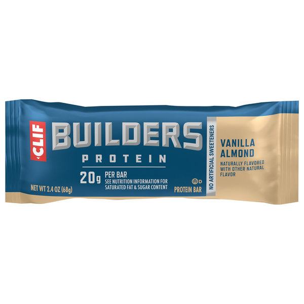 CLIF Builders Gluten Free Vanilla Almond 20g Protein Bar