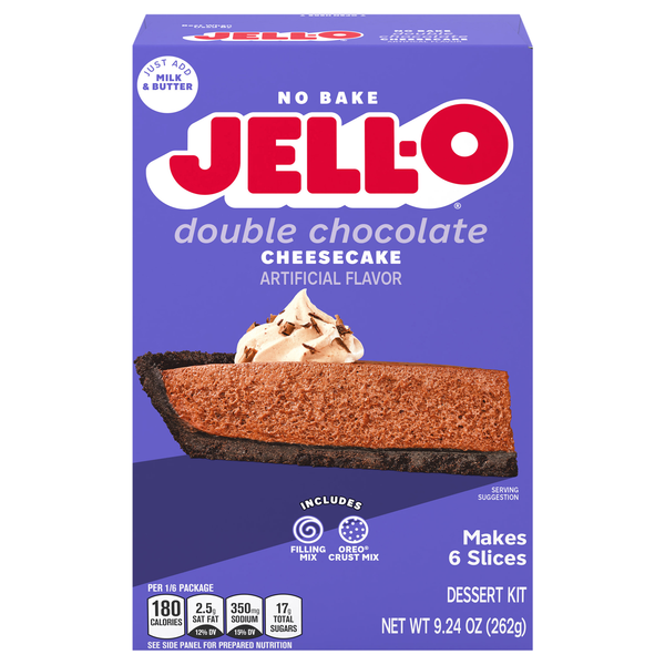 Jell-O No Bake Double Chocolate Cheesecake Dessert Kit