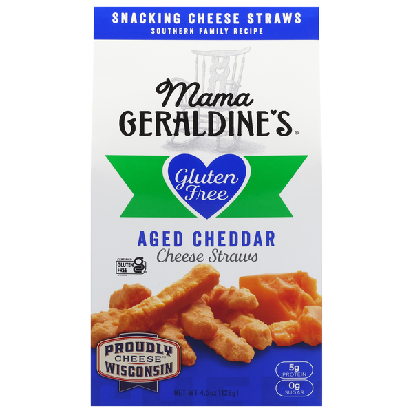 Mama Geraldine's Gluten Free Aged Cheddar Cheese Straws