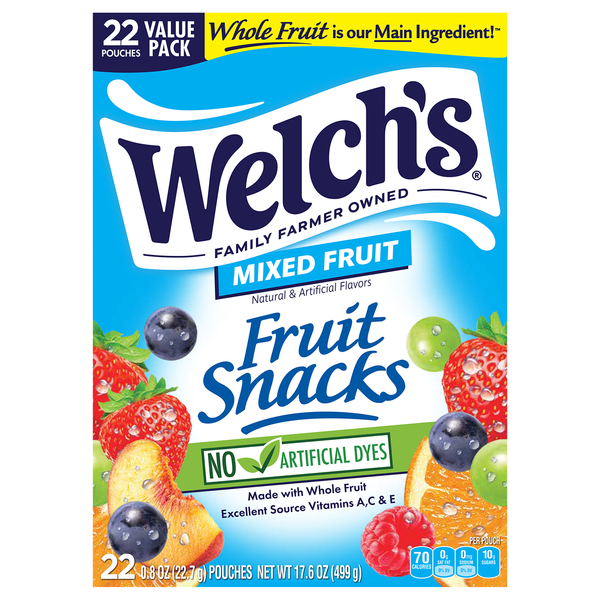 Welch's Fruit Snacks Mixed Fruit Value Pack - 22 ct