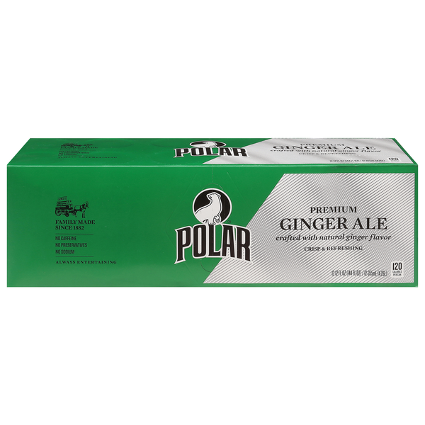 Polar Premium Ginger Ale Soda Caffeine Free - 12 pk