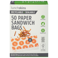 lunchskins Recyclable + Sealable Oranges Paper Snack Bags