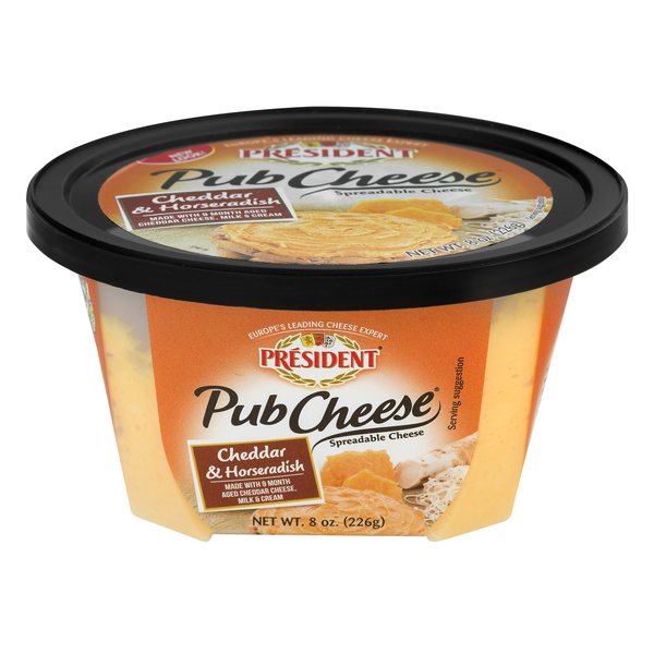 President Cheddar & Horseradish Spreadable Pub Cheese