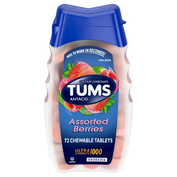 TUMS Assorted Berries Ultra Strength 1000 Chewable Antacid Tablets