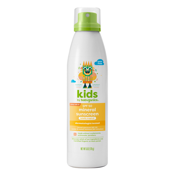 BabyGanics Kids Mineral Sunscreen Spray SPF 50+ Non-Aerosol