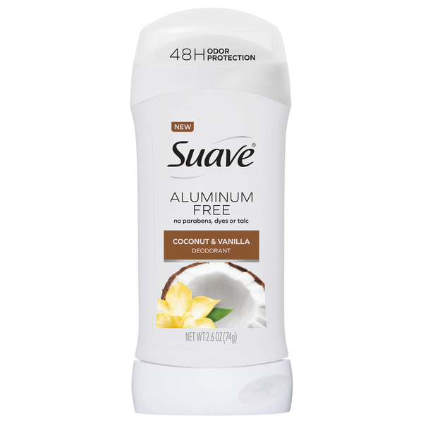 Save on Suave Coconut Vanilla Aluminum Free Natural Deodorant Stick Save on Suave Coconut Vanilla Aluminum Free Natural Deodorant Stick