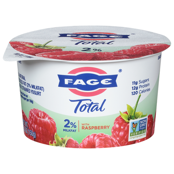 FAGE Total Reduced Fat 2% Milkfat Raspberry Strained Greek Yogurt Cup