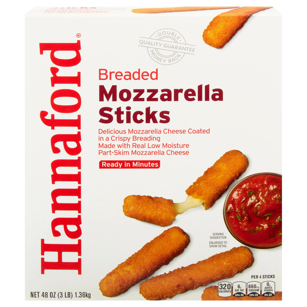 Hannaford Breaded Mozzarella Sticks Frozen
