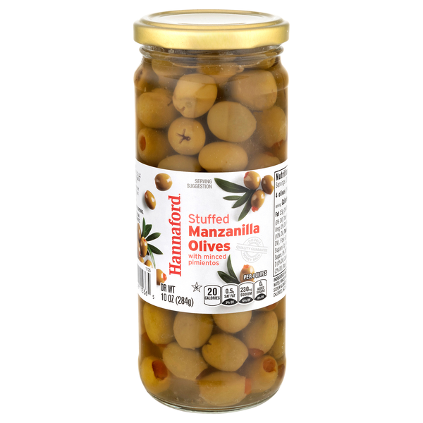 Hannaford Stuffed Spanish Manzanilla Olives with Minced Pimientos