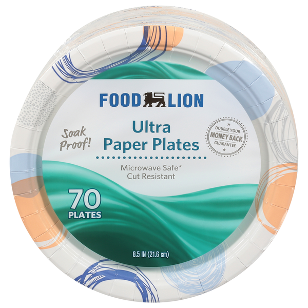 Food Lion Ultra Paper Plates 8.5 Inch
