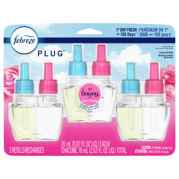 Febreze Plug with Downy April Fresh Scented Oil Refill