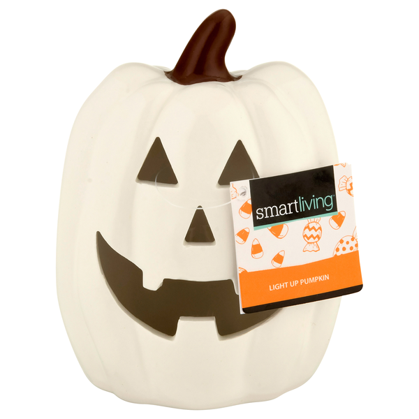 Smart Living Halloween Light Up Pumpkin White