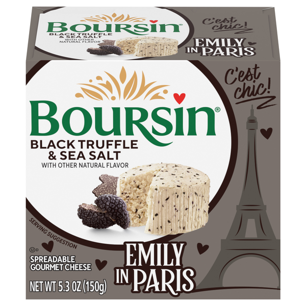 Boursin Limited Edition Black Truffle/Sea Salt Gourmet Spreadable Cheese