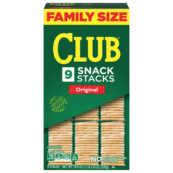 Club Original Crackers Snack Stacks Family Size