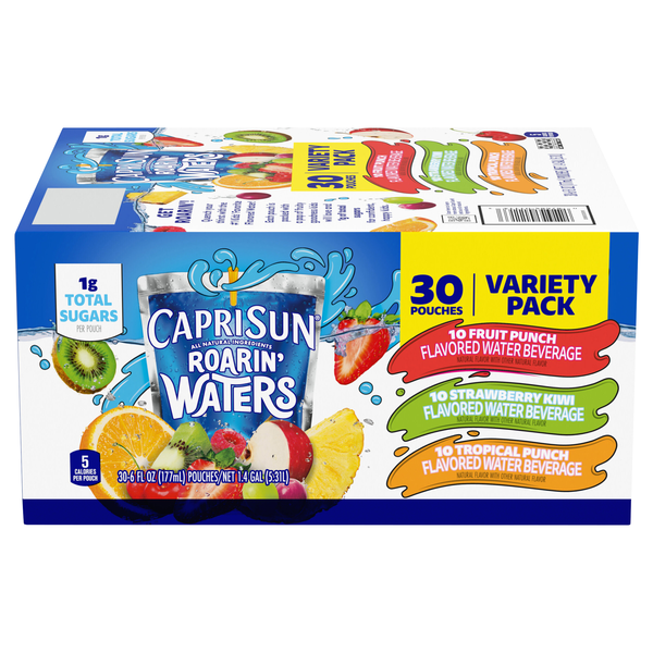Capri Sun Roarin' Waters Variety Pack Flavored Beverage Pouches - 30 pk