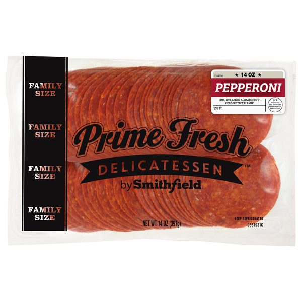 Smithfield Prime Fresh Delicatessen Sliced Pepperoni Family Size