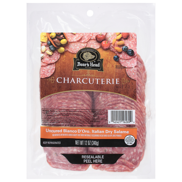 Save on Boar's Head Charcuterie Uncured Bianca D'Oro Italian Dry Salame