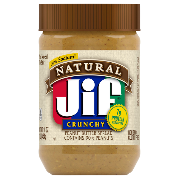 Jif Natural Low Sodium Crunchy Peanut Butter Spread