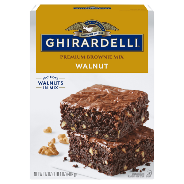 Ghirardelli Premium Walnut Brownie Mix
