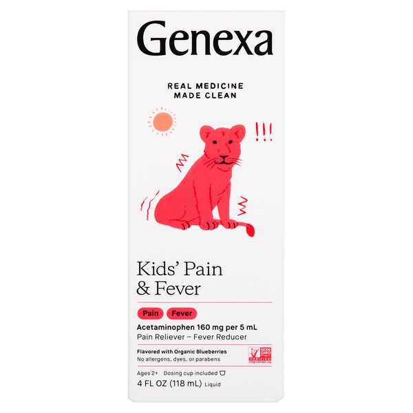 Genexa Kid's Pain Fever Blueberry Acetaminophen Liquid