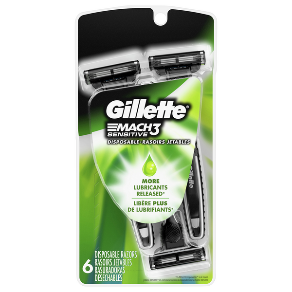 Save on Gillette Mach3 Razors Sensitive Triple Blade Disposable Order