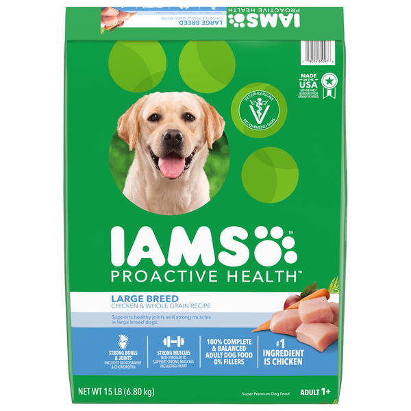 Save on IAMS Proactive Health Large Breed Chicken Adult Dry Dog Food