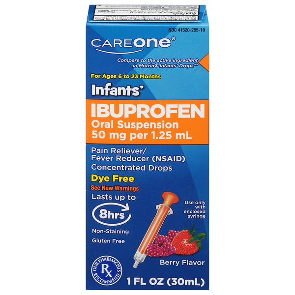 CareOne Infants' Pain Fever Berry Ibuprofen Oral Suspension Liquid