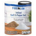 Food Lion Iodized Salt & Pepper Shakers