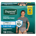 Depend Men's Fresh Protection Incontinence Underwear Maximum Gray S/M