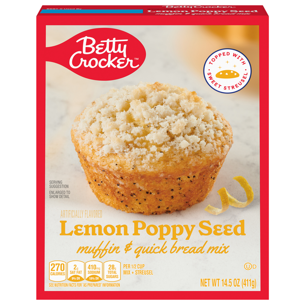 Betty Crocker Lemon Poppy Seed Muffin & Quick Bread Mix