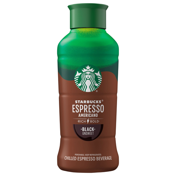 Starbucks Unsweet Black Espresso Americano Chilled Beverage