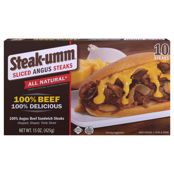 Steak-Umm Sliced Angus Beef Sandwich Steaks - 10 ct Frozen