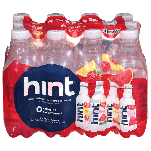 Hint Sugar Free Water Infused with Fruit Essences Variety Pack - 12 pk