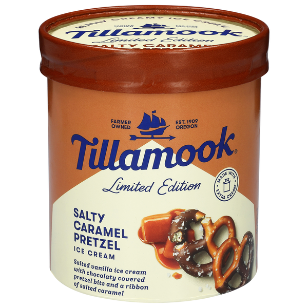 Tillamook Limited Edition Salty Caramel Pretzel Ice Cream