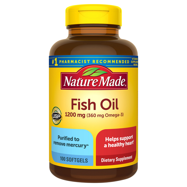 Nature Made Fish Oil 1200 mg Dietary Supplement Softgels